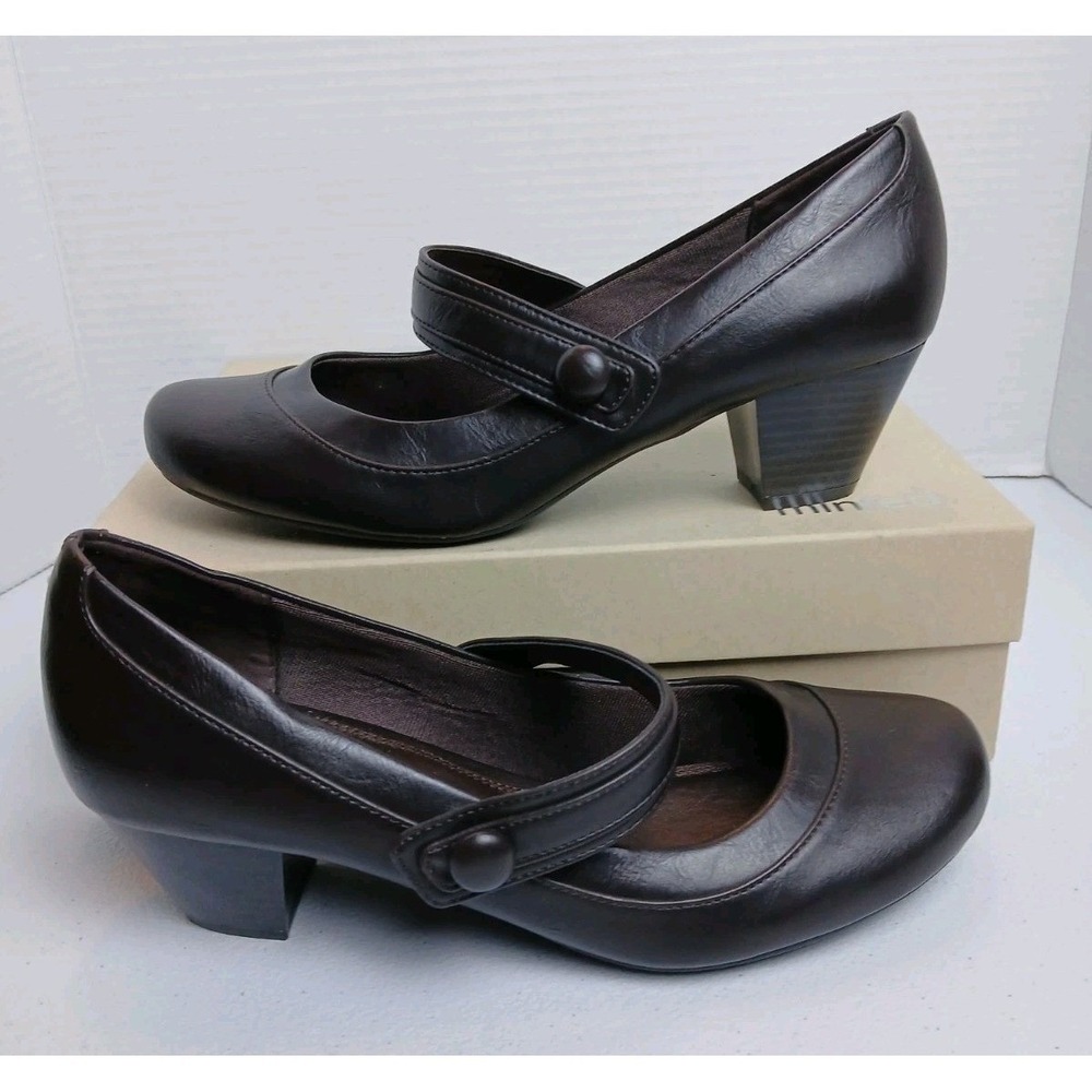 Lifestride  Women's Shoes SIZE  9M Brown‎ Loafers 2" Heel Height #1553